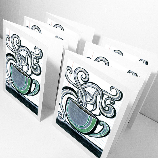 6 Blank Greeting Cards